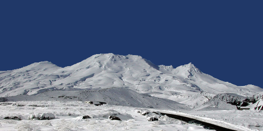 Mt Ruapehu Covered In Snow